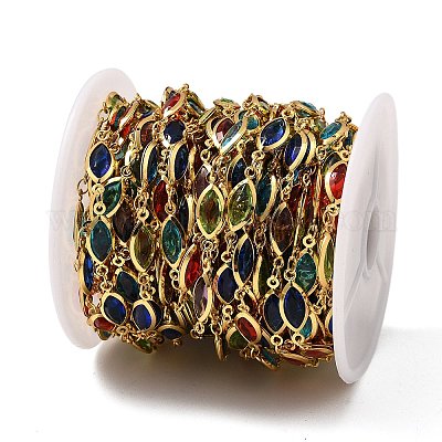 Латунные стеклянные цепи с конским глазом CHC-R001-03G-03-1