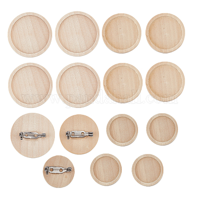 Wood Decorative Tray - Round Unfinished Wooden Craft Trays DIY 1