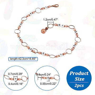 Wholesale NBEADS 2 Pcs Knitting Row Counter Chains 