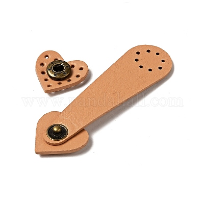 Сердце воловья кожа пришить застежки для кошелька&nbsp;LS-FIND-D027-01D-1