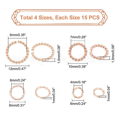 55 Piece 6Mm Open Jump Ring Stainless Steel