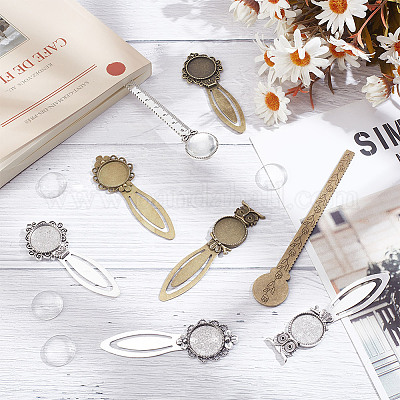 Набор для изготовления закладок из сплава с пустым куполом&nbsp;TIBE-HY0001-07-1