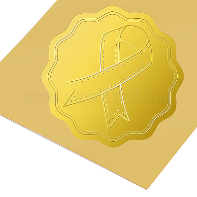 Wholesale Self Adhesive Gold Foil Embossed Stickers 