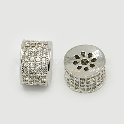 Латунные микро проложить кубического циркония бусы ZIRC-F001-85P-1