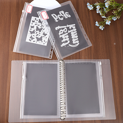 Bulk Stamp and Die Storage Bag and Rubber Magnet Sheet Clear Resealable  Pockets