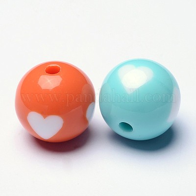 Непрозрачные акриловые бусины&nbsp;YPL454-1