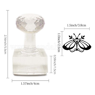 PH PandaHall Timbro Per Sapone Con Fiori, Goffratura Del Capitolo Del Sapone Con Manico Per Forniture