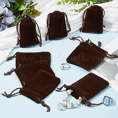 Подарочные пакеты на шнурке из бархата&nbsp;ABAG-BBC0001-10A-03-1