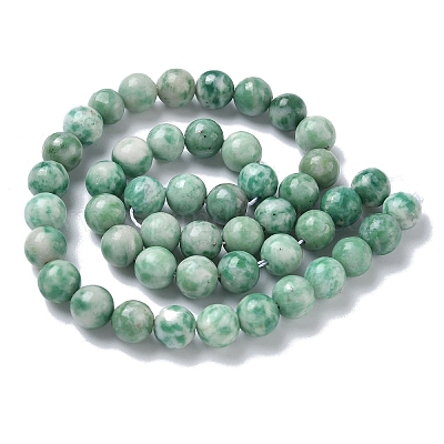 Натуральные зеленые пятна яшмовых нитей&nbsp;G-L651-A01-8mm-1