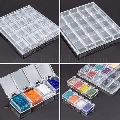 Rectangle Plastic Storage Case Collection Box Jewelry Bead Container Accessories 
