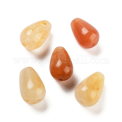Perles de jade de soie dorée naturelle&nbsp;G-U007-02B-1