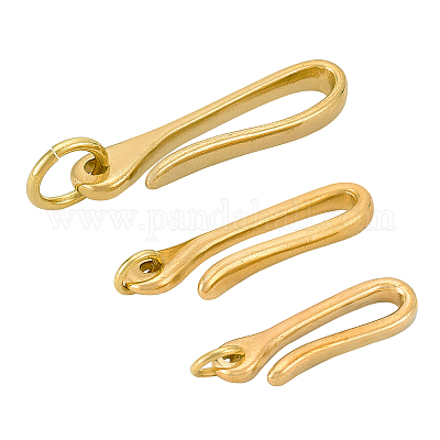 1pcs Solid Brass KeyChain Key Ring Belt U Hook Wallet Chain Fish