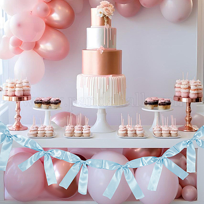 2 стиль баннеры с бантом из ткани&nbsp;AJEW-SP0002-70D-1