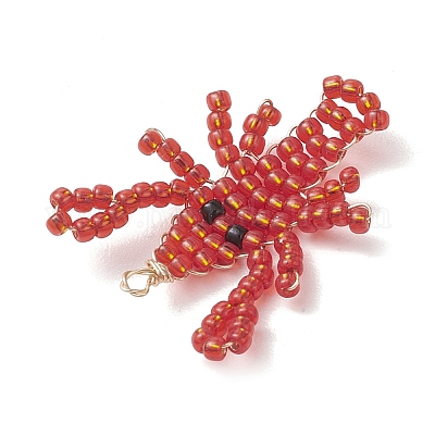 Стеклянные подвески из бисера&nbsp;PALLOY-MZ01254-01-1