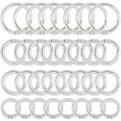Wholesale SUNNYCLUE 1 Box 32Pcs 4 Sizes Spring Key Rings Key Ring Clips  Trigger Round Snap Buckle Spring Keyring Buckle Round Carabiner Spring  Keychain Key Ring Clips for Jewelry Making Keyrings Bags