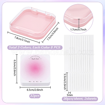 24 шт. двухцветных пластиковых ящиков для инструментов для дизайна ногтей&nbsp;DIY-PH0034-10-1