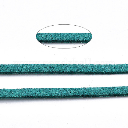 スエード調コード フェイクレース ダークシアン 1 8インチ 3mm X1 5mm 約100ヤード ロール 91 44メートル ロール 300フィート ロールの通販 Jp Pandahall Com