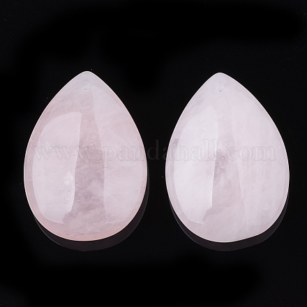 Colgantes naturales de cuarzo rosa X-G-S336-72B-1