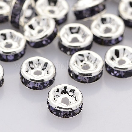 Perles séparateurs en laiton avec strass RB-A014-Z6mm-18S-1