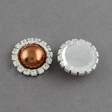Garment Accessories Half Round ABS Plastic Imitation Pearl Cabochons RB-S020-05-A07-1