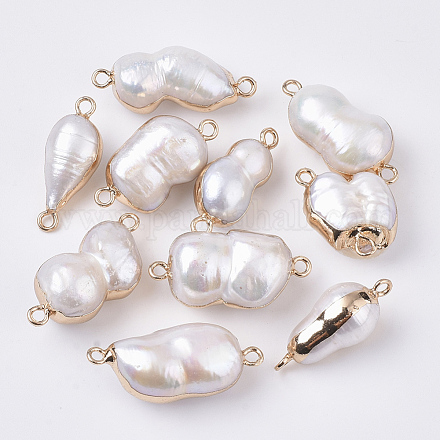 Connecteurs de liens de perles d'eau douce de culture aturale BSHE-N008-02B-1