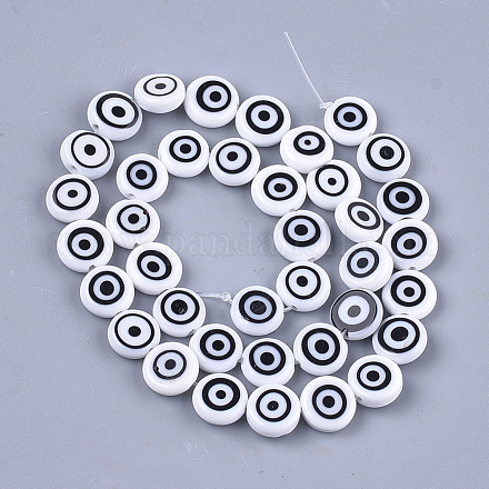 Chapelets de perles vernissées manuelles LAMP-S191-02C-14-1