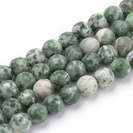 Natur Qinghai Jade Perlen Stränge G-Q462-97-6mm-1