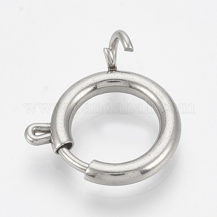 304 Stainless Steel Spring Ring Clasps STAS-T033-31D-1