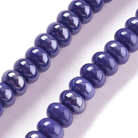 Фарфоровые бусины-рондели PORC-Q001-01E-1