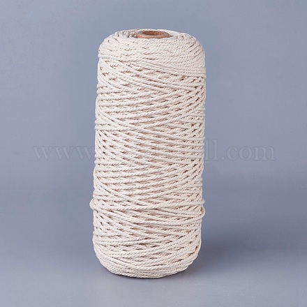 Cordón de algodón macramé OCOR-WH0034-B-01-1