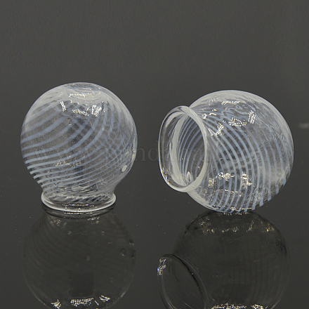 Handmade Blown Glass Globe Beads BLOW-I001-25mm-01-1