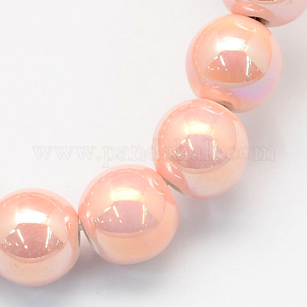 Perles rondes artisanales en porcelaine PORC-S490-10mm-06-1