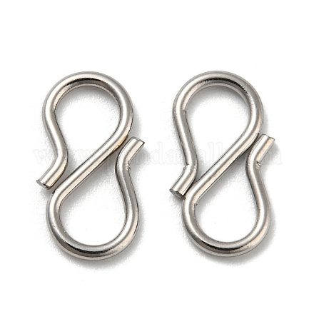 304 Stainless Steel S-Hook Clasps STAS-Z048-07P-1