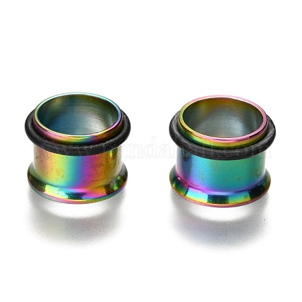 316 Surgical Stainless Steel Screw Ear Gauges Flesh Tunnels Plugs X-STAS-YWC0001-01C-M-1