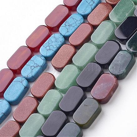 Natural & Synthetic Gemstone Bead Strands G-G952-20-1