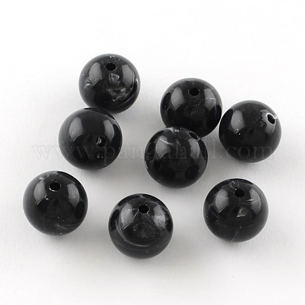 Perles en acrylique imitation pierre précieuse OACR-R029-10mm-01-1