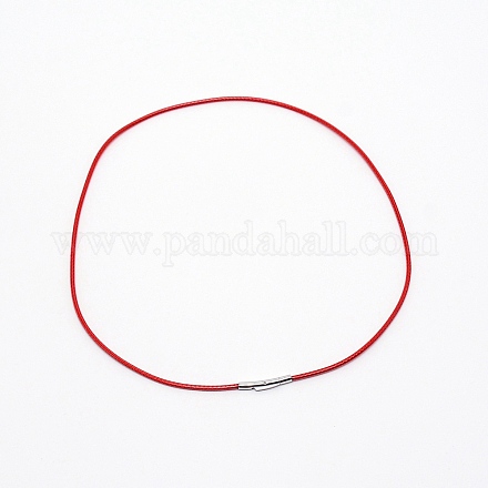 Fabrication de colliers de cordes cirées en polyester MAK-WH0009-05B-02-1