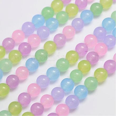 Natürliche und gefärbte Perle Malaysia Jade Stränge G-A146-8mm-A30-1