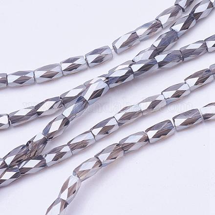 Chapelets de perles en verre transparent électrolytique EGLA-E048-E04-1