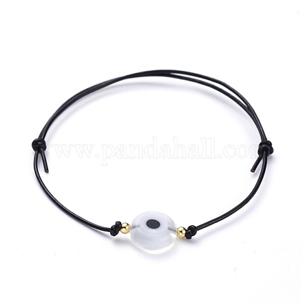 Adjustable Cowhide Cord Bracelets BJEW-JB05281-06-1