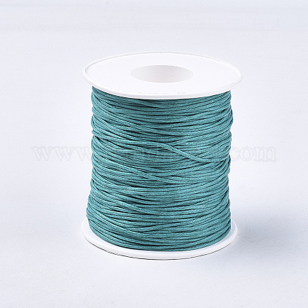 木綿糸ワックスコード  ティール  1mm  約10.93ヤード（10m）/ロール YC-R003-1.0mm-10m-275-1