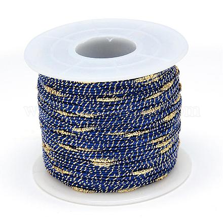 ナイロン糸とメタリックコード  ミディアムブルー  1~1.5mm  約100m /ロール NWIR-T001-A01-1