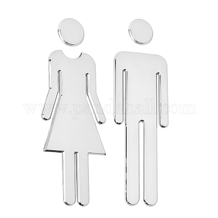 Abs мужской и женский знак наклейки для ванной DIY-WH0181-20B-1