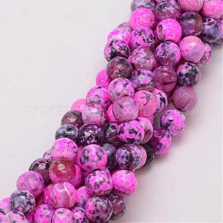 Natural Fire Crackle Agate Bead Strands G-G882-10mm-B04-3-1
