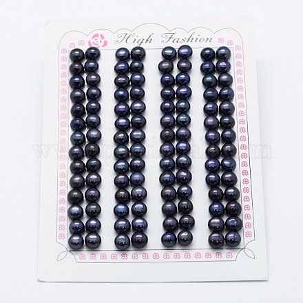 Perlas naturales abalorios de agua dulce cultivadas PEAR-P056-056B-1