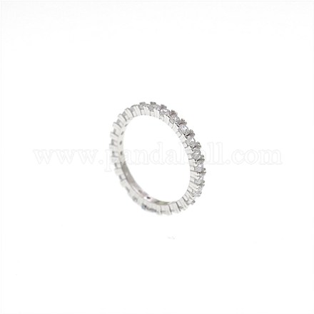 925 anillos de plata de ley con micro pavé de circonita cúbica RJEW-BB48499-B-1