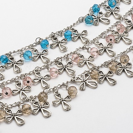 Handmade Tibetan Style Pendant Chains for Necklaces Bracelets Making AJEW-JB00092-1