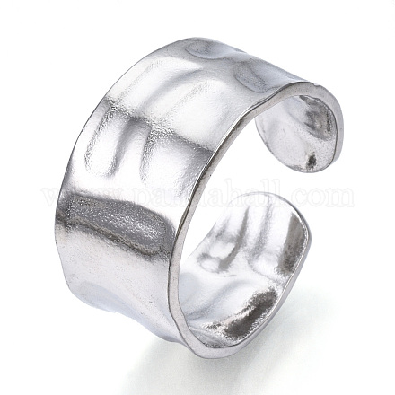 304 anello per polsino aperto da donna in acciaio inossidabile RJEW-N040-09-1