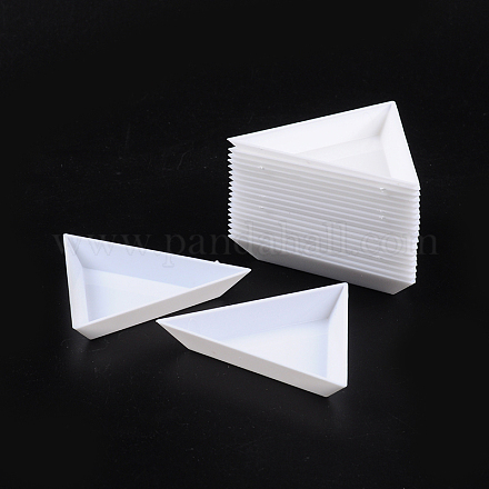 プラスチックディスプレイトレイ  ホワイト  サイズ：7.3センチ幅  7.3センチの長さ  高さ1センチ C015Y-1