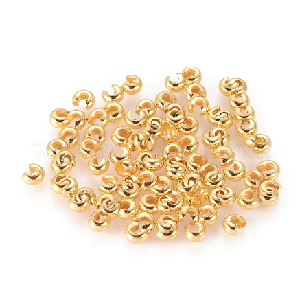 Couvertures de perles à sertir en fer X-IFIN-H028-G-1